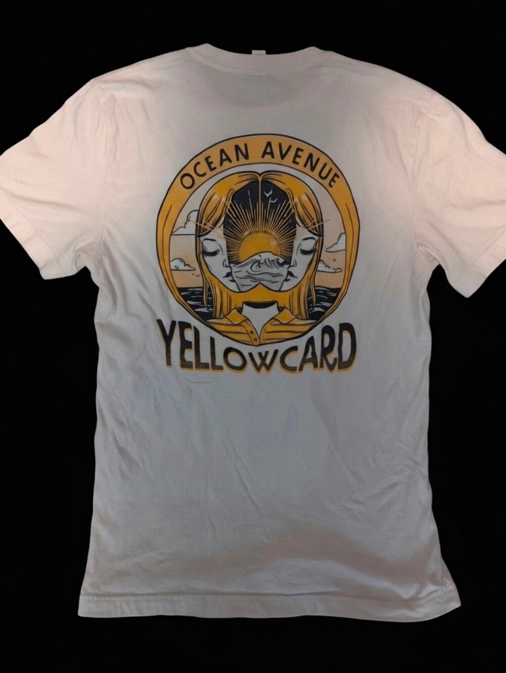 Yellowcard Black Graphic Tee with Yellowcard Ocean Avenue Print Size Medium